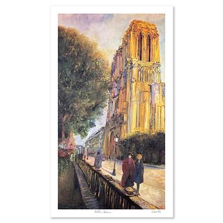 Joseph Dawley (1936-2008), "Notre Dame" Limited Edition Lithograph, Numbered and Hand Signed with Letter of Authenticity