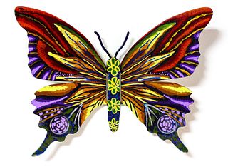 Patricia Govezensky- Original Painting on Cutout Steel "Butterfly CCLXVIII"