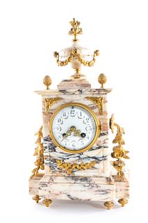 Antique French Marble Case Mantel Clock