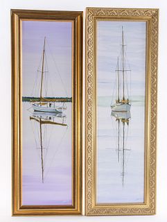 Jeffrey Sabol, Two Paintings of Sailboats (1997)