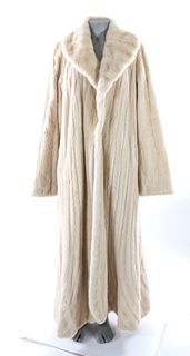 Mary McFadden Couture White Mink Coat