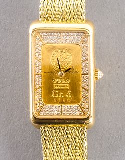 Corum Gold Bar, 18K & Diamond Watch