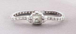 Lady Hamilton Platinum & Diamonds Wristwatch