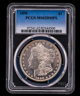 1896 Morgan Silver Dollar - MS62 DMPL
