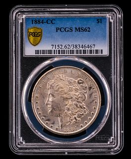 1884-CC Morgan Silver Dollar - MS62