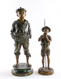 2 Bradley & Hubbard Spelter Sculptures
