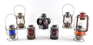 8 Vintage Railroad Lanterns