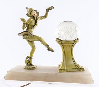 Vintage Art Deco Lamp w/ Dancer