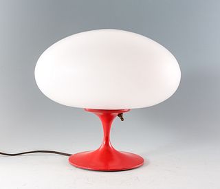 MCM Laurel Mushroom Table Lamp - Red Base
