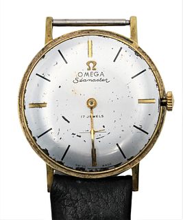 Omega Seamaster 18 Karat Yellow Gold Mens Wristwatch