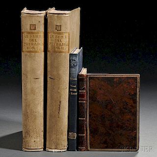 Italian Imprints, Three Works in Four Volumes, 1756-1798.
