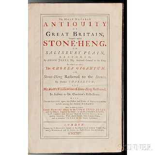 Jones, Inigo (1573-1652), Walter Charleton (1619-1707), and John Webb (1611-1672) The Most Notable Antiquity of Great Britain, Vulgarly
