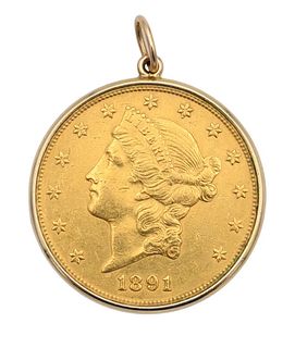 Twenty Dollar Liberty Gold "1891 S"