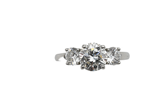 14 Karat White Gold and Diamond Engagement Ring
