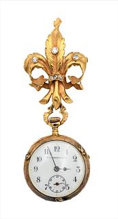 C.G. Bergman & Company 14 Karat Yellow Gold Lapel Watch