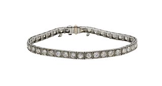 Platinum and Diamond Inline Bracelet