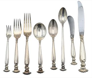 109 Piece Set of Wallace Romance of the Sea Sterling Silver Flatware Set
