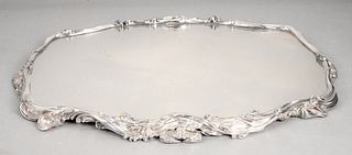 Large Christofle Silver Plated Mirrored Plateau