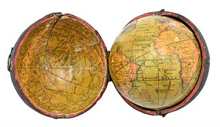Lane's Pocket Terrestrial Globe with Shagreen Case