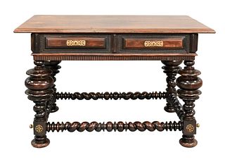 Portuguese Baroque Rosewood Center Table