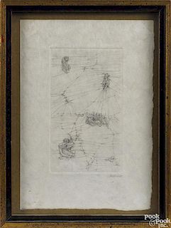 Hans Bellmer (French/Polish 1902-1975), etching, titled Mode d'Emploi, signed lower right