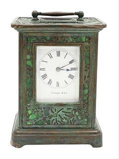Tiffany Studios Grapevine Carriage Mantel Clock