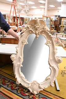 Large Carved Marble or Alabaster Framed Mirror