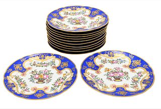 Set of 12 Rockingham Brameld Porcelain Plates