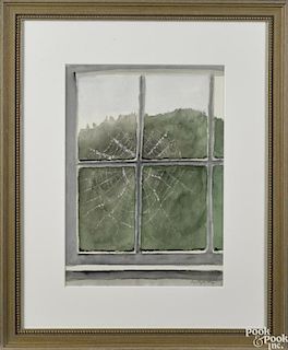 Ann Wyeth McCoy (Pennsylvania 1915-2005), watercolor, titled Spiderweb, signed lower right
