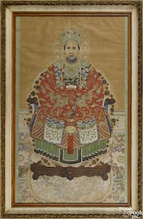 Chinese ancestral portrait, 39 1/2'' x 23 1/2''.