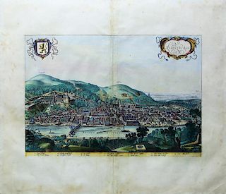 Visscher Engraving of Heidelberg, Germany