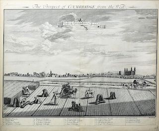 A very fine and quite large view of Cambridge seen from the west