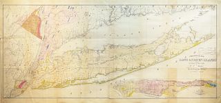 Landmark map of Long Island and the earliest Long Island Wall Map