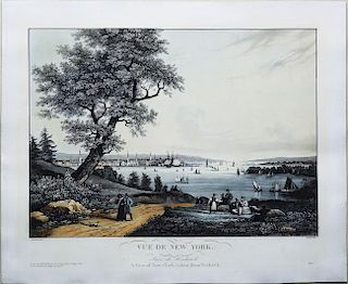 Beautiful early view of New York from New Jersey