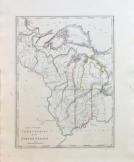 Early Map of The Michigan Territory by Carey