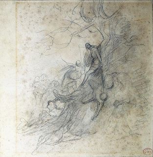 Original Prelimiary Sketch for Gustave Dore's Crusades
