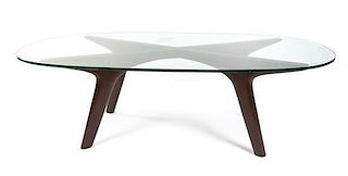 An Italian Wood Coffee Table Height 19 1/2 x depth 34 x width 64 inches