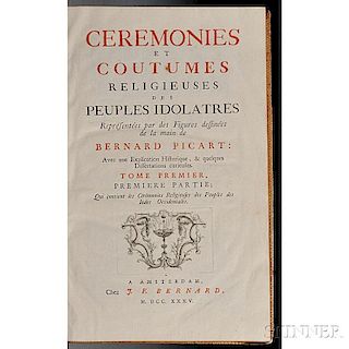 Picart, Bernard (1673-1733) Ceremonies et Coutumes Religieuses des Peuples Idolatres  , Single Volume.