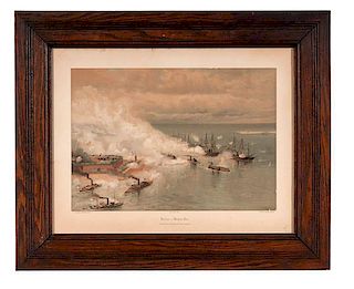Battle of Mobile Bay, Chromolithograph by L. Prang & Co. 