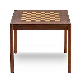 Georg Petersens Mobelfabrik, DENMARK, MID 20TH CENTURY, a square flip-top chess table