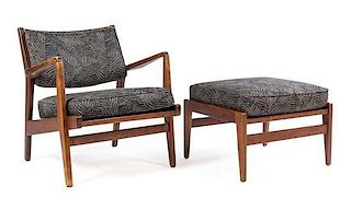 * Jens Risom (Danish, b.1916), USA, CIRCA 1960s, an armchair and ottoman