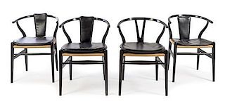 Hans Wegner (Danish, 1914-2007), CARL HANSEN & SON, a set of four wishbone armchairs