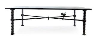 * Ilana Goor (American, b. 1936), CIRCA 1990s, rectangular glass top low table with figural bird
