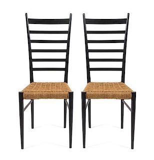 Otto Gerdau Co., CIRCA 1950s, a pair of Spinetto side chairs