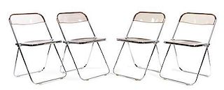 * Giancarlo Piretti (Italian, b.1940), CASTELLI, CIRCA 1967, a set of four Plia folding chairs