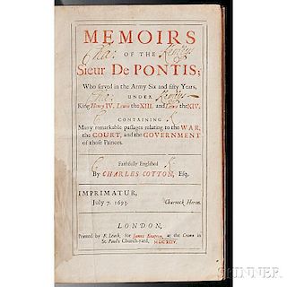 Pontis, Louis, Sieur de (1583-1670) Memoirs.