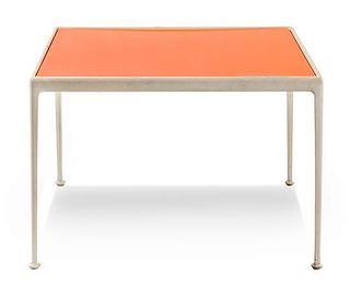 Richard Schultz (American, b.1926), KNOLL, CIRCA 1970s, a square orange and white breakfast table