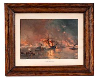 Capture of New Orleans, Lithograph by L. Prang & Co. 