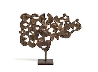 Franz Dewald (German, 1911-1990), SECOND HALF 20TH CENTURY, a brutalist bronze sculpture