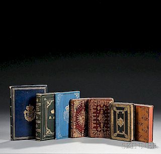 Portuguese Fine Bindings, Seven Volumes, Including One Manuscript, 18th and 19th Century.